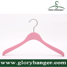 Pink Matte Wooden Hanger with Matel Hook